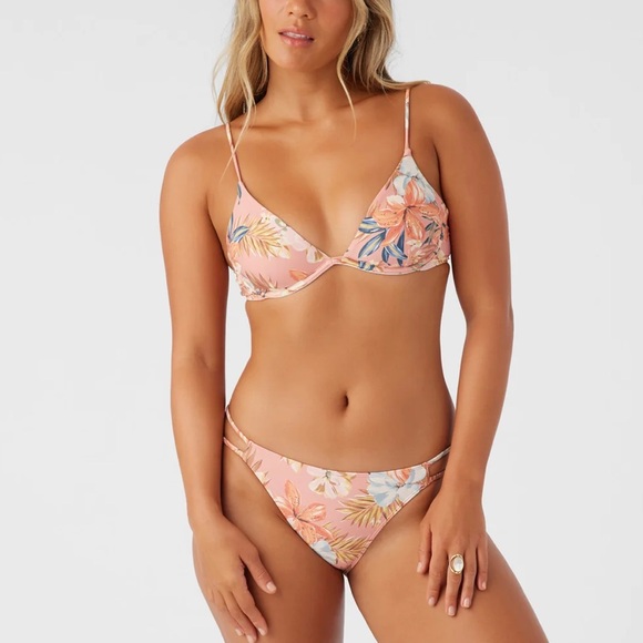 NWT O’Neill Punta Tropical Honopu Underwire Bikini Top & Pipeline Skimpy Bottom